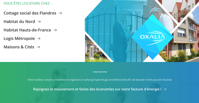 Plateforme web - Oxalia - Oxinergie - Bailleurs Sociaux - Hauts de France