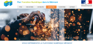 capture écran plateforme collaborative BIM PTNB